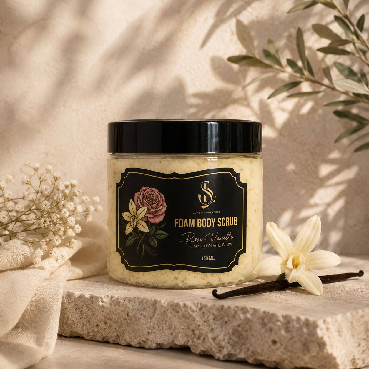 Foam Body Scrub 150 ml · Rose Vanilla